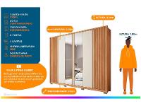 Guarda-roupa Casal 4 Gavetas 6 Portas Caemmun Apollo - 2