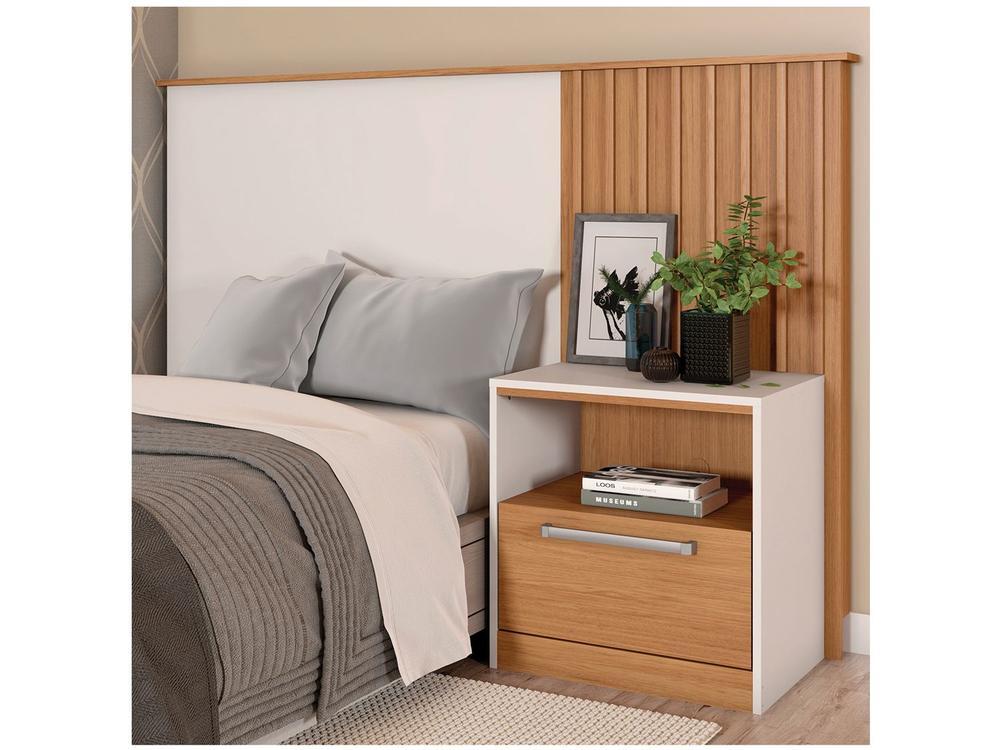 Cabeceira Solteiro Caemmun Lucila Freijo e Off White - 1