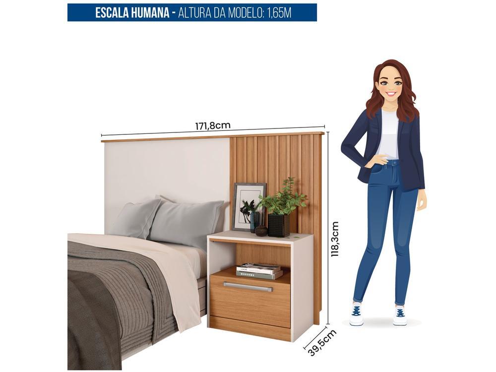 Cabeceira Solteiro Caemmun Lucila Freijo e Off White - 7