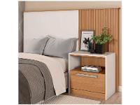 Cabeceira Solteiro Caemmun Lucila Freijo e Off White - 1