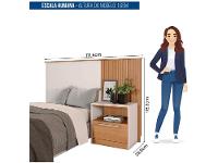 Cabeceira Solteiro Caemmun Lucila Freijo e Off White - 7