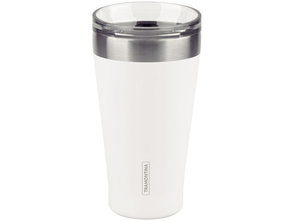Copo Térmico Parede Dupla com Tampa Tramontina Exata 61646515 Branco 550ml - 1