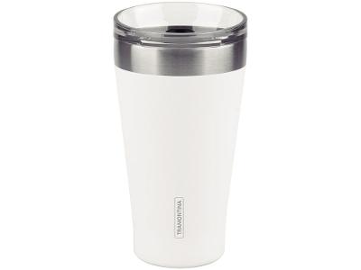 Copo Térmico Parede Dupla com Tampa Tramontina Exata 61646515 Branco 550ml