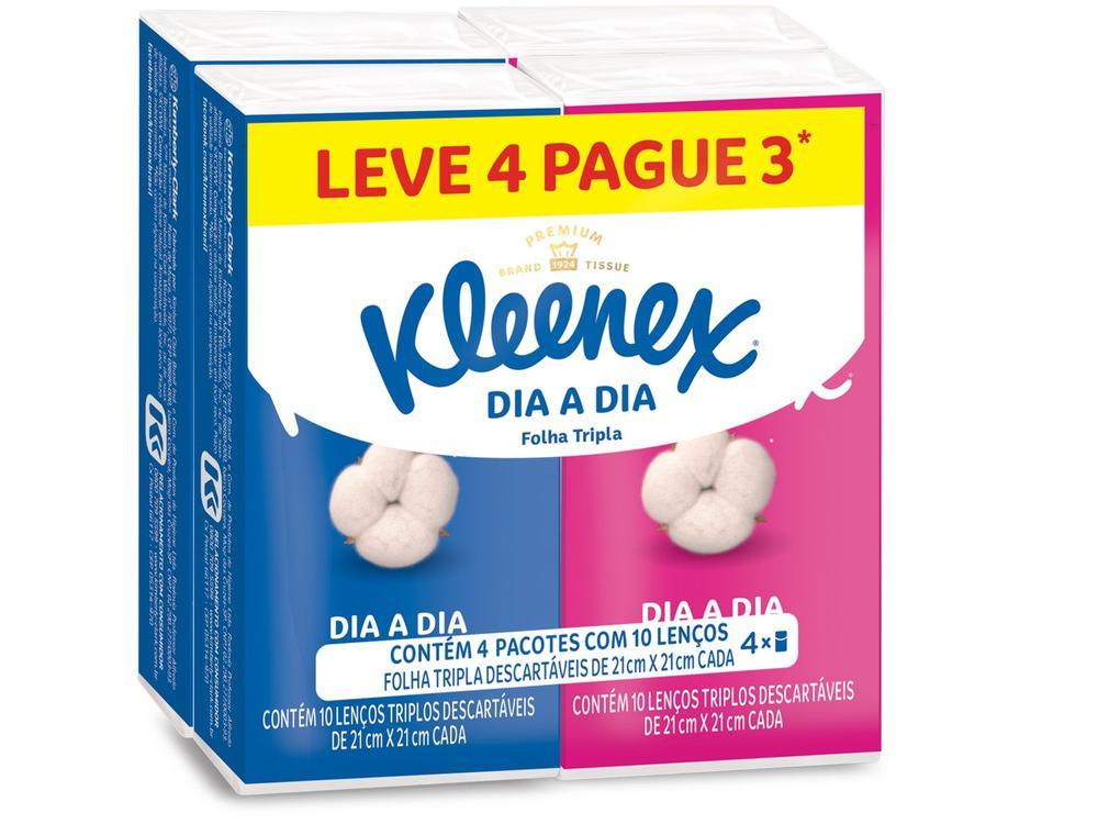Lenço de Papel de Bolso Folha Tripla Kleenex Dia a Dia 4 Unidades com 10 Folhas Cada - 3