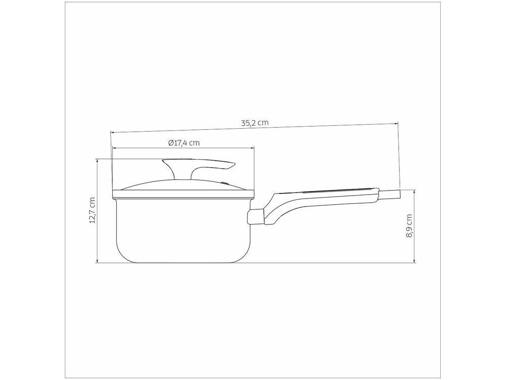 Panela Tramontina Antiaderente de Alumínio Amêndoa 16cm 1,5L Milazzo - 8
