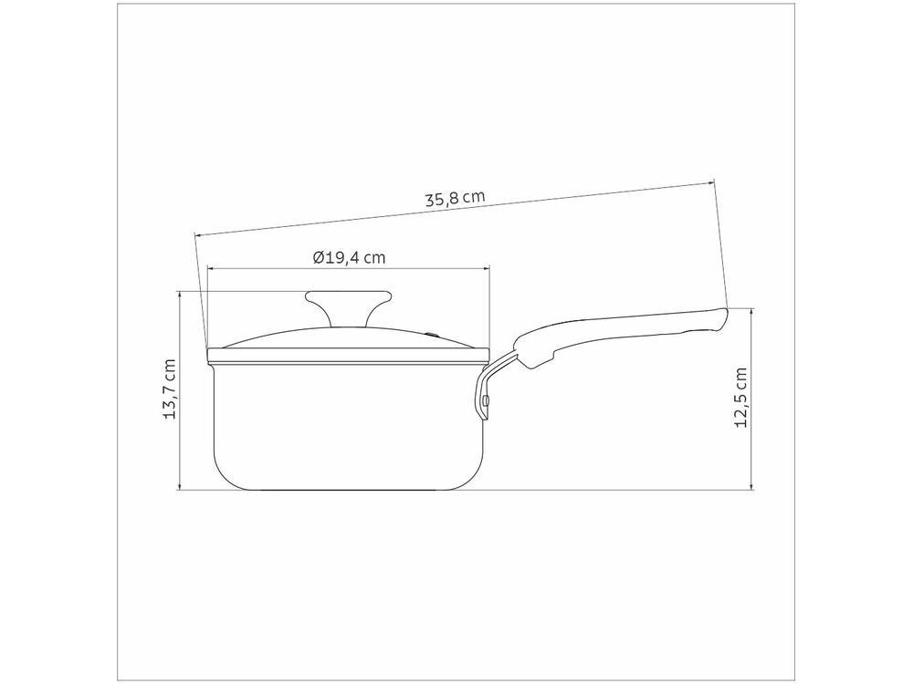 Panela Tramontina Antiaderente de Alumínio Rosa Trufado 18cm 2L Tunis - 2