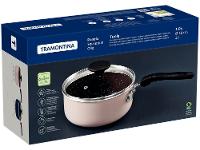 Panela Tramontina Antiaderente de Alumínio Rosa Trufado 18cm 2L Tunis - 3