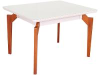 Mesa de Jantar 4 Cadeiras Retangular Madeira Maciça Mel e Off-White Tampo de Vidro Abeille Móveis São Carlos - 5