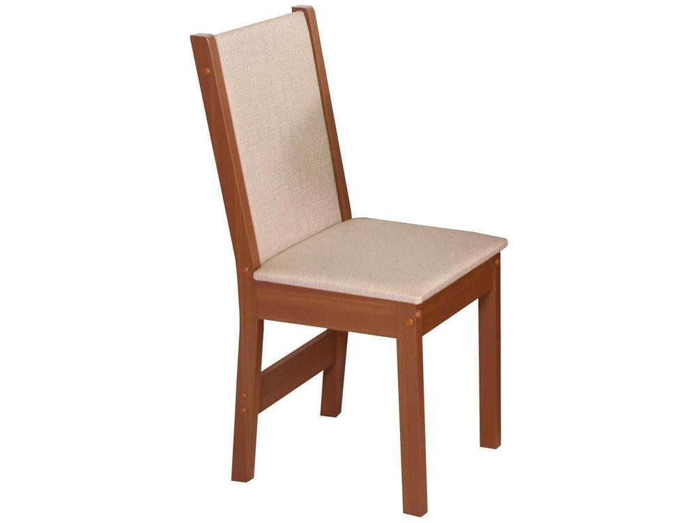 Mesa de Jantar 4 Cadeiras Redonda Naturalle e Off-White Elane Móveis São Carlos - 6