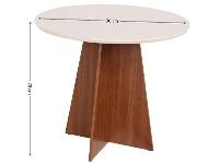 Mesa de Jantar 4 Cadeiras Redonda Naturalle e Off-White Elane Móveis São Carlos - 15