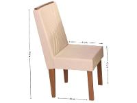 Mesa de Jantar 4 Cadeiras Redonda Naturalle e Off-White Tampo de Vidro Laís Móveis São Carlos - 8