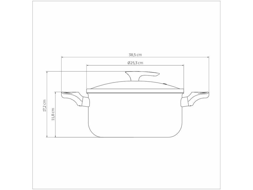Caçarola Tramontina Antiaderente de Alumínio 24cm 4,9L Amêndoa Milazzo - 8