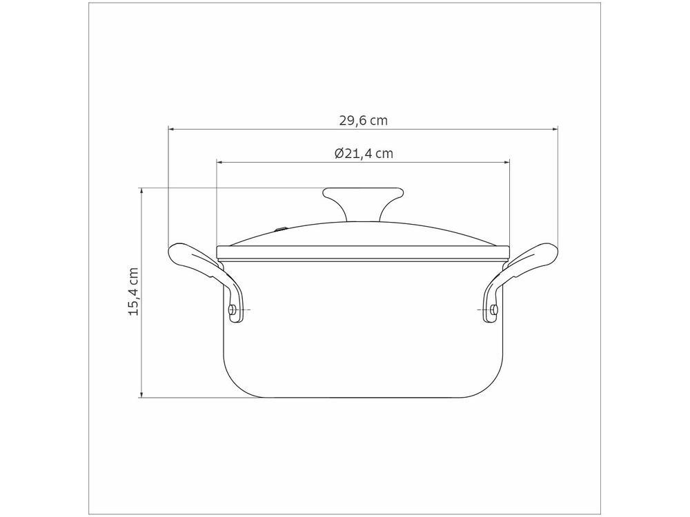 Caçarola Tramontina de Alumínio 20cm 2,9L Rosa Trufado Tunis - 2