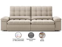 Sofá 4 Lugares Retrátil Reclinável Velosuede Cristal Next Sofás - 4