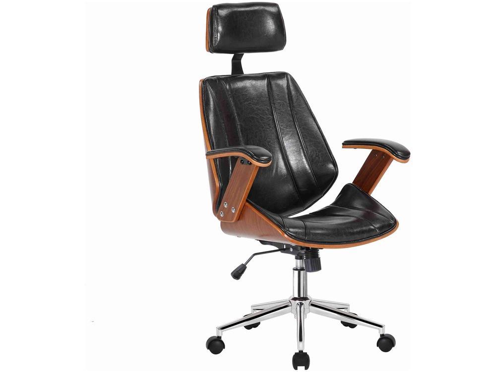 Cadeira de Escritório Presidente Giratória Preta DSG-001 Otello - 1