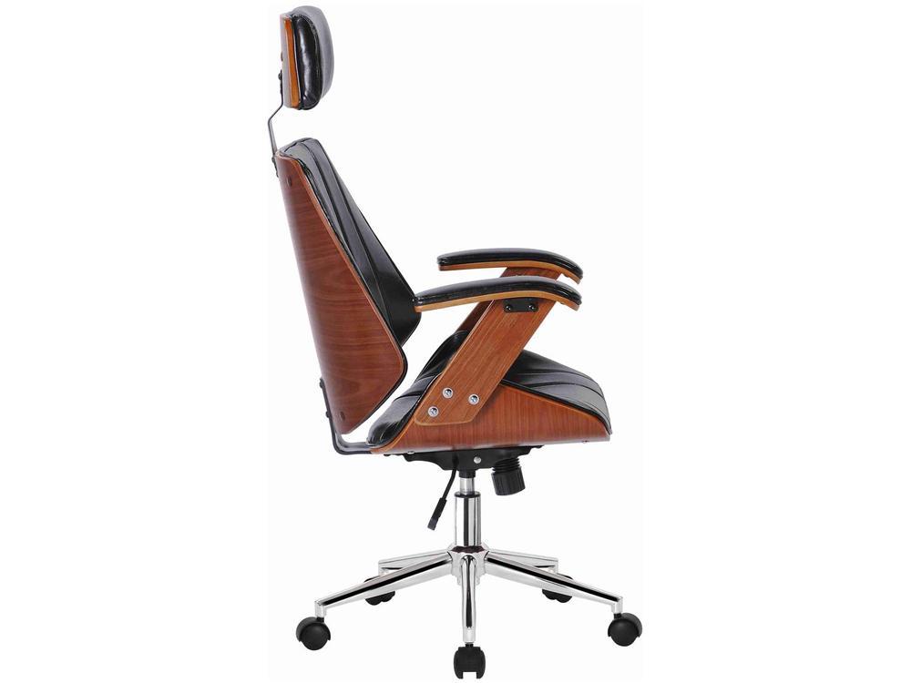 Cadeira de Escritório Presidente Giratória Preta DSG-001 Otello - 3