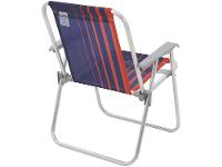 Cadeira de Praia Alta Tramontina Basic Samoa Azul Escuro e Laranja - 14