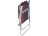 Cadeira de Praia Alta Tramontina Basic Samoa Azul Escuro e Laranja - 17