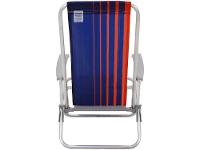Cadeira de Praia Reclinável Tramontina Basic Bali Azul Escuro e Laranja - 8