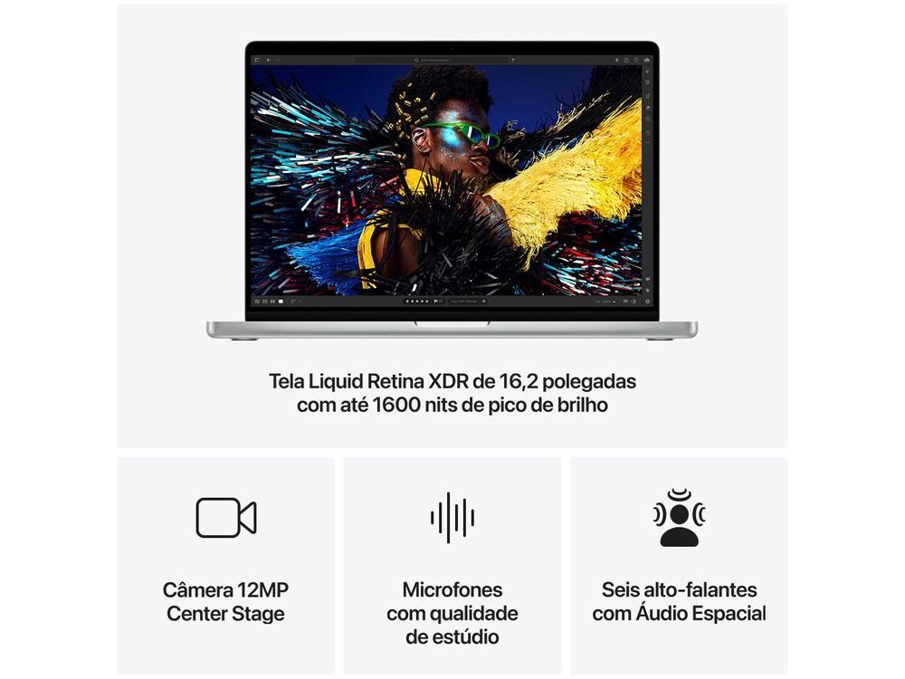 Notebook Macbook Apple Pro 16" M4 36GB RAM SSD 1TB Prateado - 6