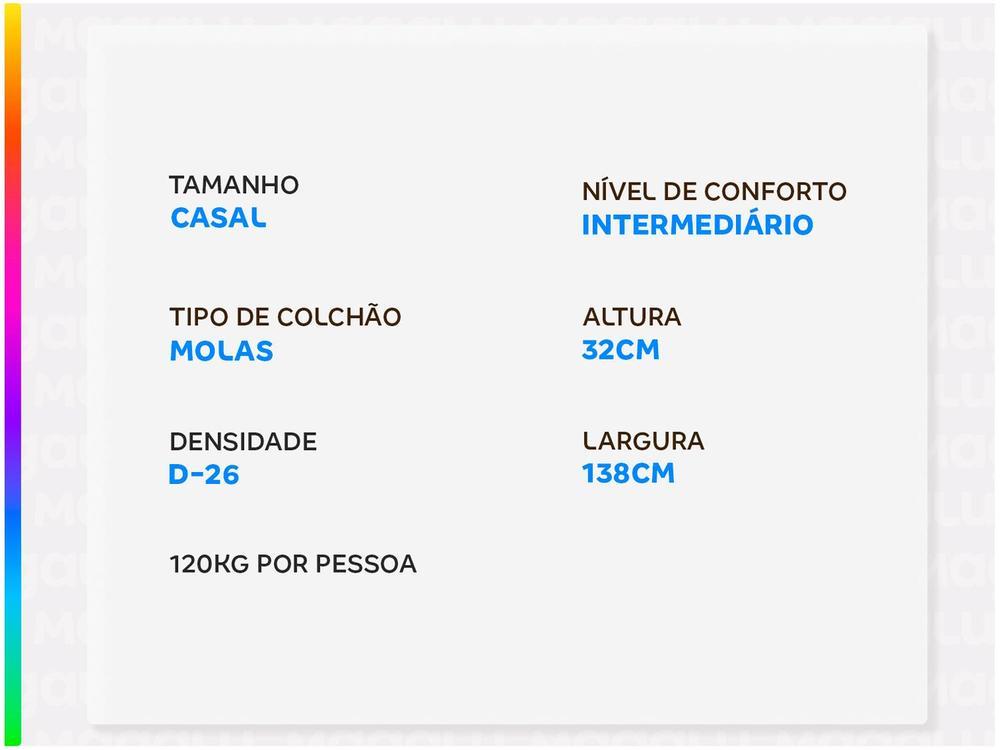 Colchão Casal Gazin de Molas Ensacadas 32x138x188cm Diamond Black - 3