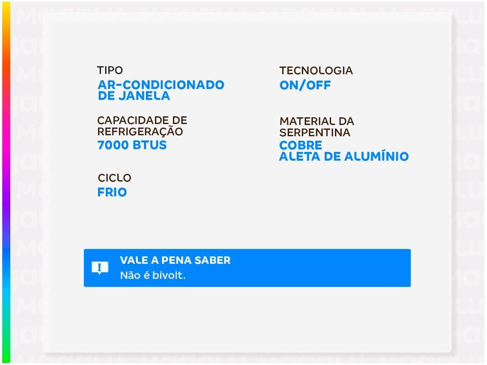 Ar-condicionado Janela 7.000 BTUs Gree Frio GJC07BV-D6NRND1A - 3