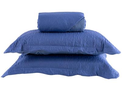 Colcha Casal Jolitex Ultrasonic Dyuri Azul Indigo 3 Peças
