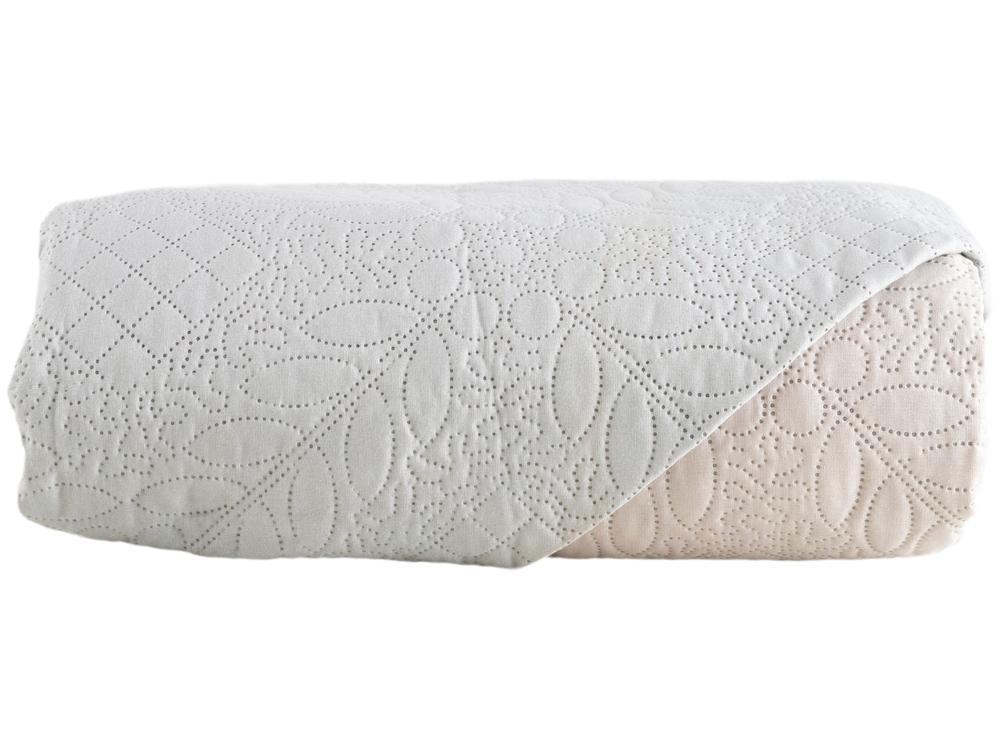 Colcha Casal Jolitex Ultrasonic Dyuri Cinza Prata 3 Peças - 5