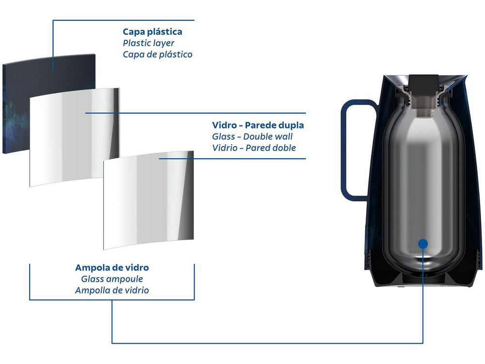 Bule de Chá e Café Térmico Azul 500ml Tramontina Exata - 2