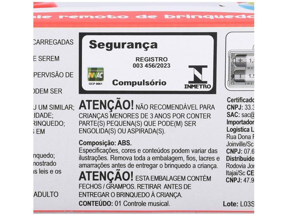 Controle Remoto Musical Emite Luz Lulie Baby - 9