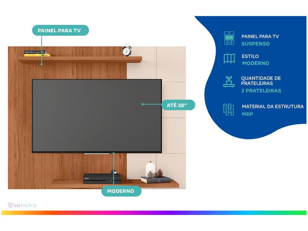 Painel para TV até 58" Caemmun Cross 2 Prateleiras - 2