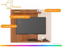 Painel para TV até 58" Caemmun Cross 2 Prateleiras - 3