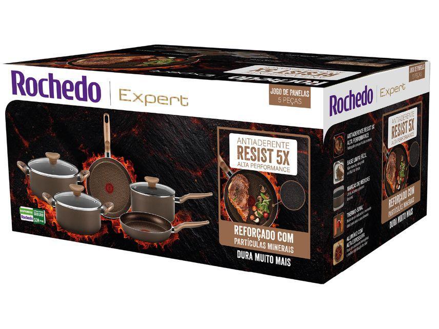 Jogo de Panelas Rochedo Antiaderente de Alumínio Chocolate 5 Peças Expert - 8