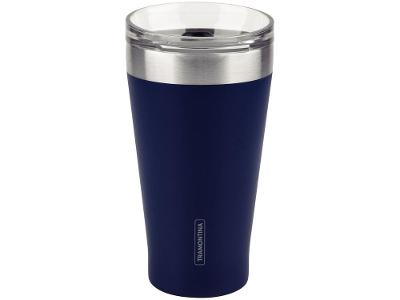 Copo Térmico Parede Dupla com Tampa Tramontina Exata 61646525 Azul 550ml