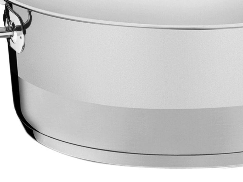Panela Tramontina Professional em Aço Inox Fundo Triplo com Tampa Plana Detalhe Satinado 20 cm 2,9 L - 4