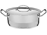 Panela Tramontina Professional em Aço Inox Fundo Triplo com Tampa Plana Detalhe Satinado 20 cm 2,9 L - 1