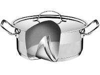 Panela Tramontina Professional em Aço Inox Fundo Triplo com Tampa Plana Detalhe Satinado 20 cm 2,9 L - 5