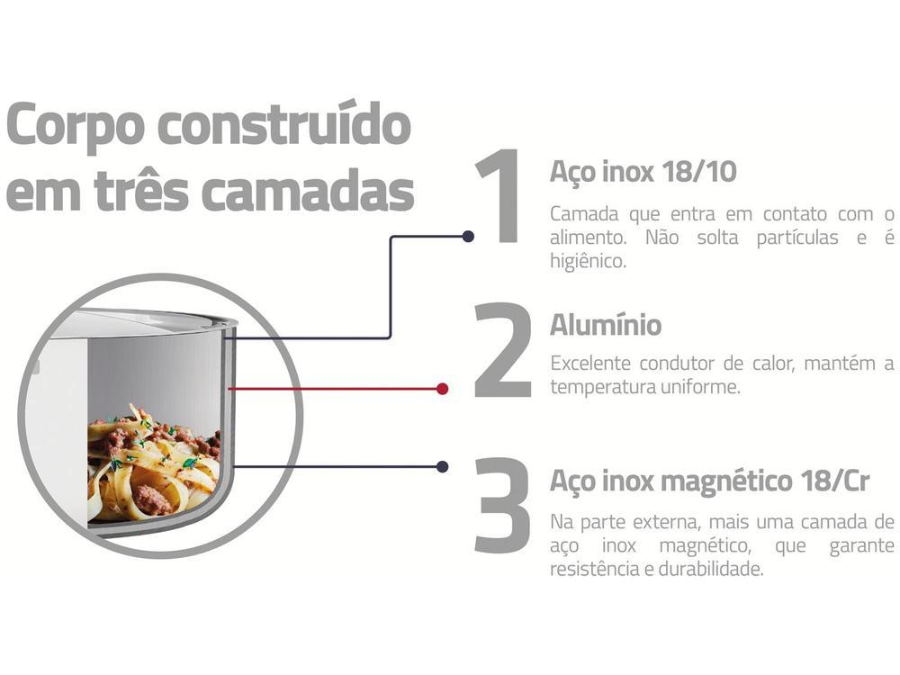 Caçarola Tramontina Inox 4L Grano - 3