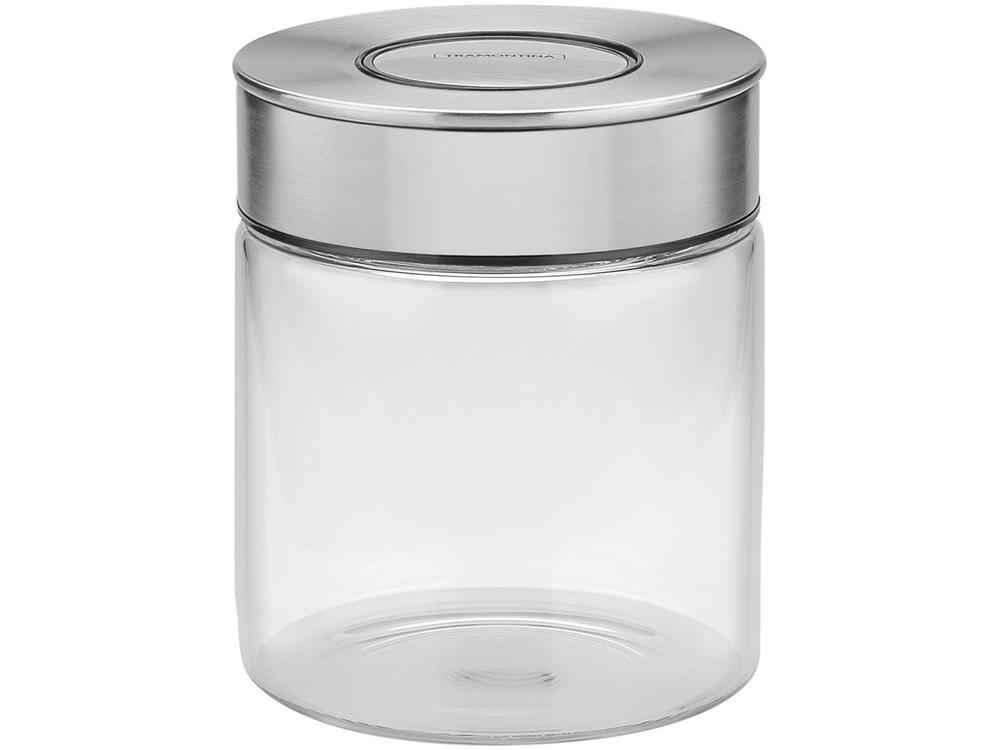 Pote de Vidro Hermético Tramontina com Tampa Redondo 700ml Purezza - 1