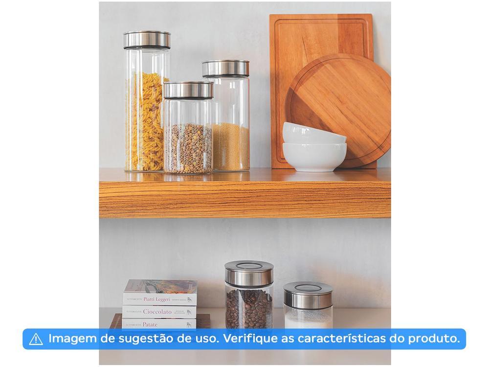 Pote de Vidro Hermético Tramontina com Tampa Redondo 700ml Purezza - 9