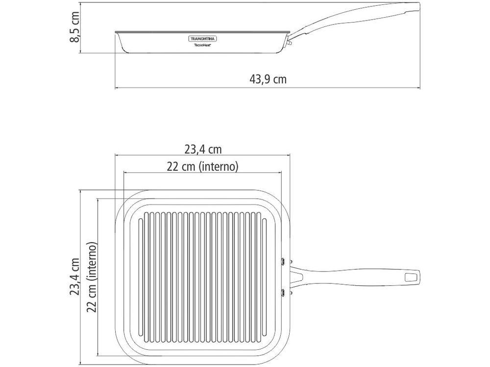 Bistequeira Tramontina Inox 22cm Grano 62159220 - 5