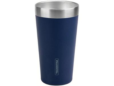 Copo Térmico Parede Dupla Tramontina Exata 61646420 Azul 420ml