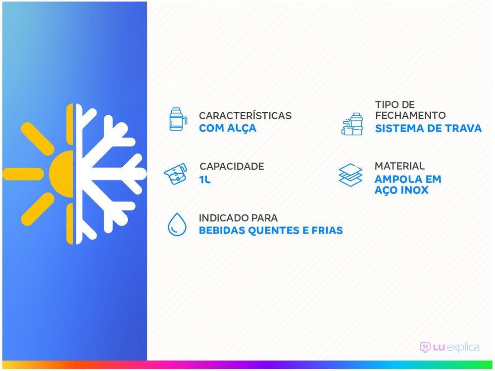 Garrafa Térmica Tramontina 1L Exata 61640400 - 2