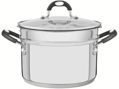 Jogo de Panelas Tramontina de Inox Prata 2 peças Astro Silicone