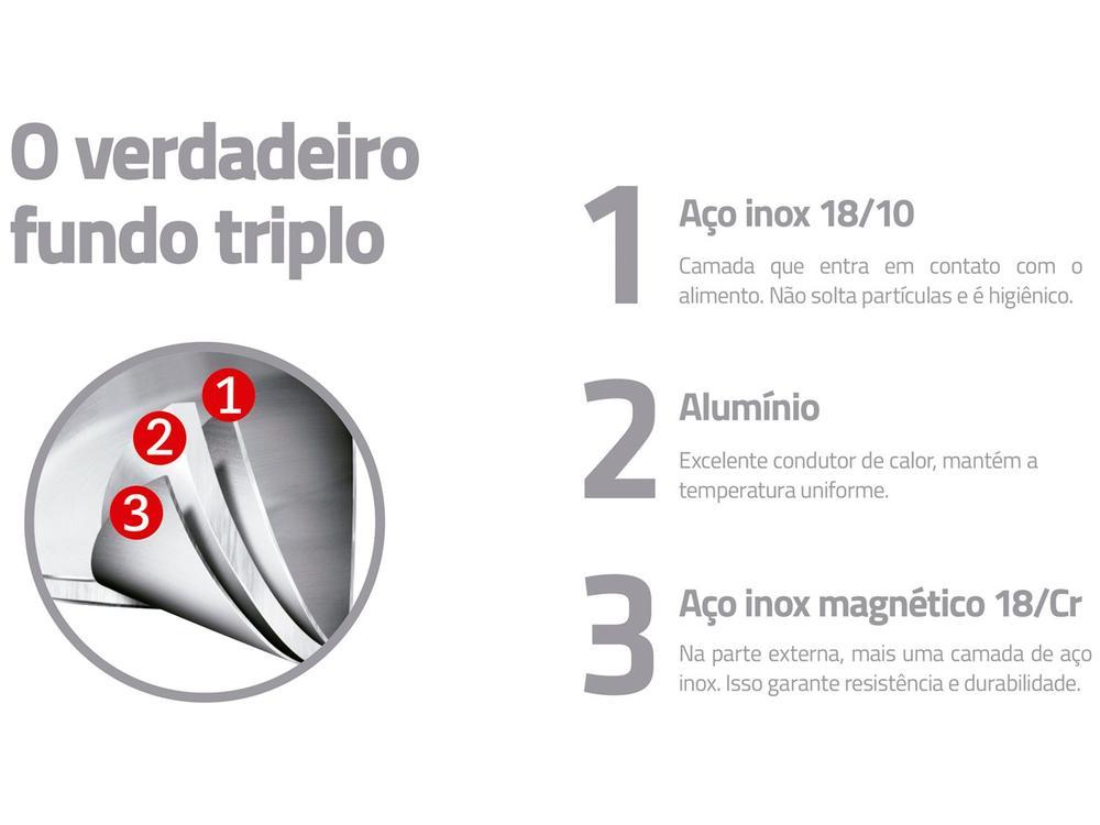 Caldeirão Inox Tramontina Fundo Triplo 30L 40cm Professional 62645405 - 2