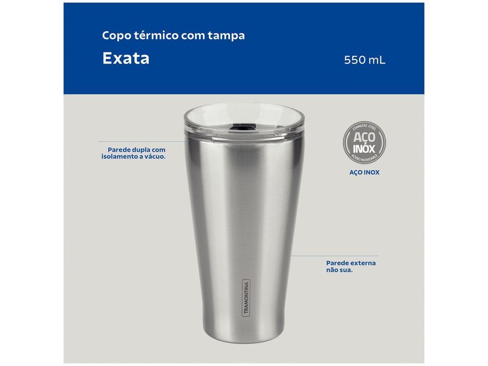 Copo Térmico Parede Dupla com Tampa Tramontina Exata 61646535 550ml - 3