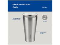 Copo Térmico Parede Dupla com Tampa Tramontina Exata 61646535 550ml - 3