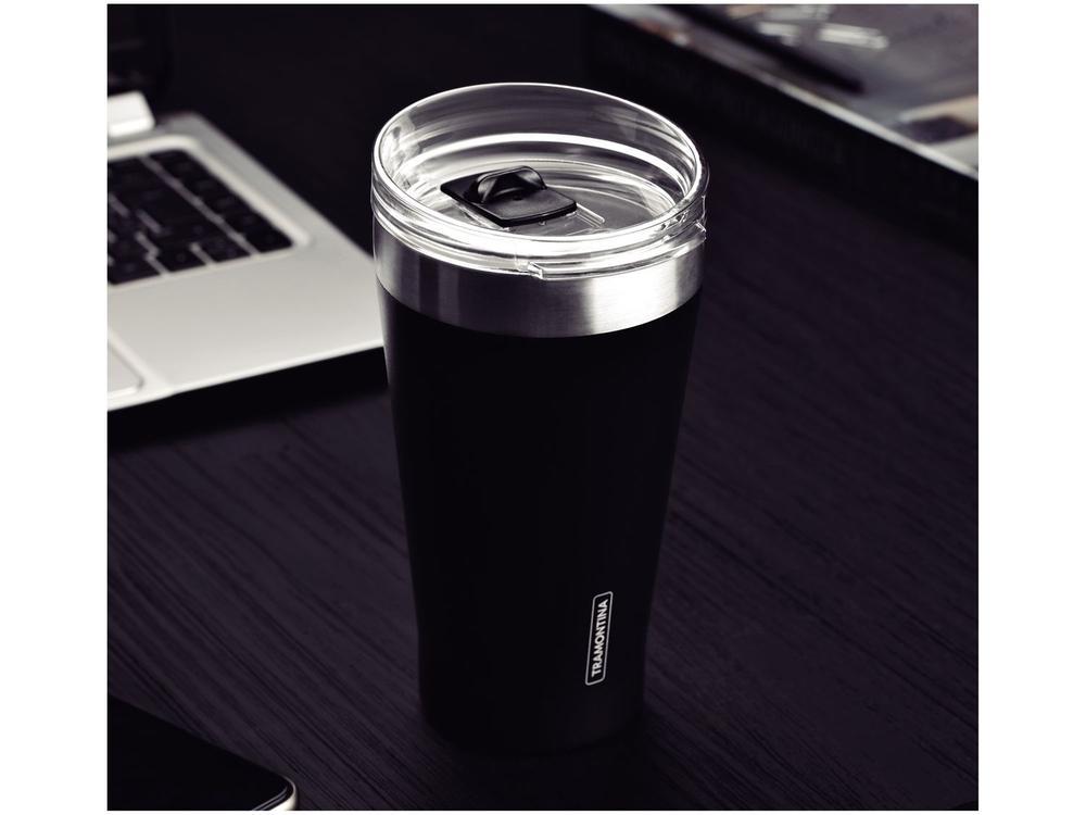 Copo Térmico Parede Dupla com Tampa Tramontina Exata 61646505 Preto 550ml - 5