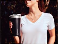 Copo Térmico Parede Dupla com Tampa Tramontina Exata 61646505 Preto 550ml