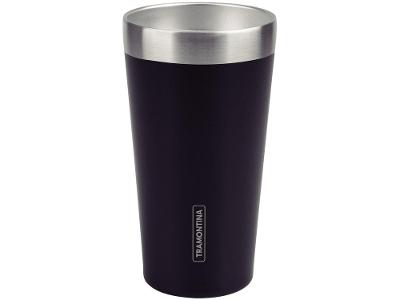 Copo Térmico Parede Dupla Tramontina Exata 61646400 Preto 420ml